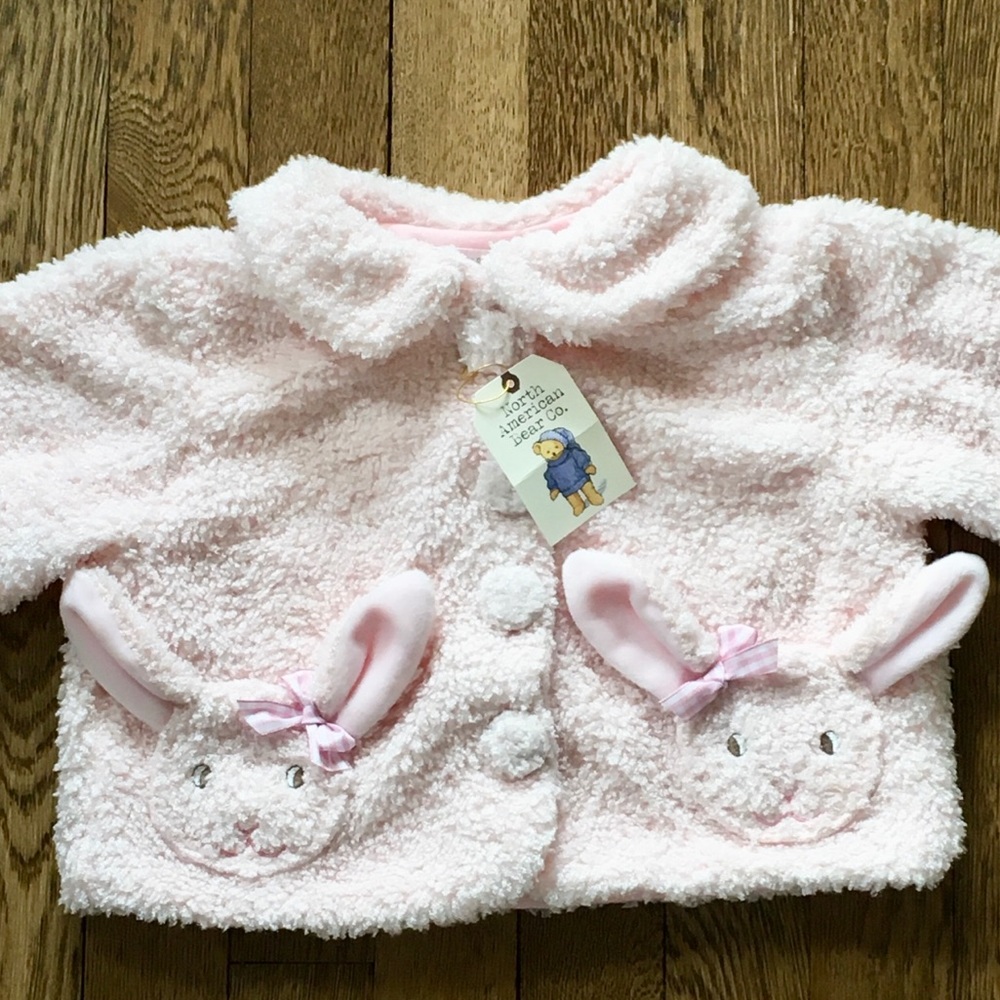 Light pink Fuzzy Wear bunny jacket